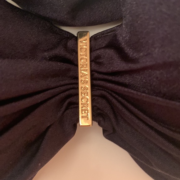 Victoria’s Secret Push-Up Bandeau Swim Top- BLACK 34 D - Picture 3 of 5